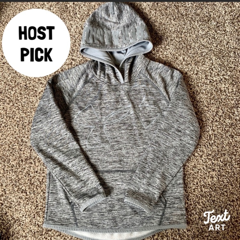 HP 🎉 Under Armour Storm Jumbo Logo Hoodie Grey YM